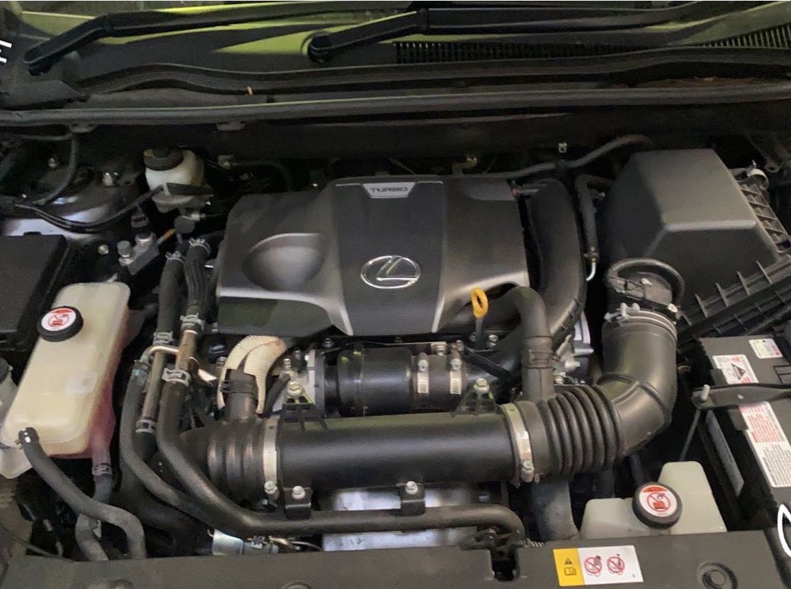 A Lexus turbo engine bay on the bench at Jimboomba Autocare